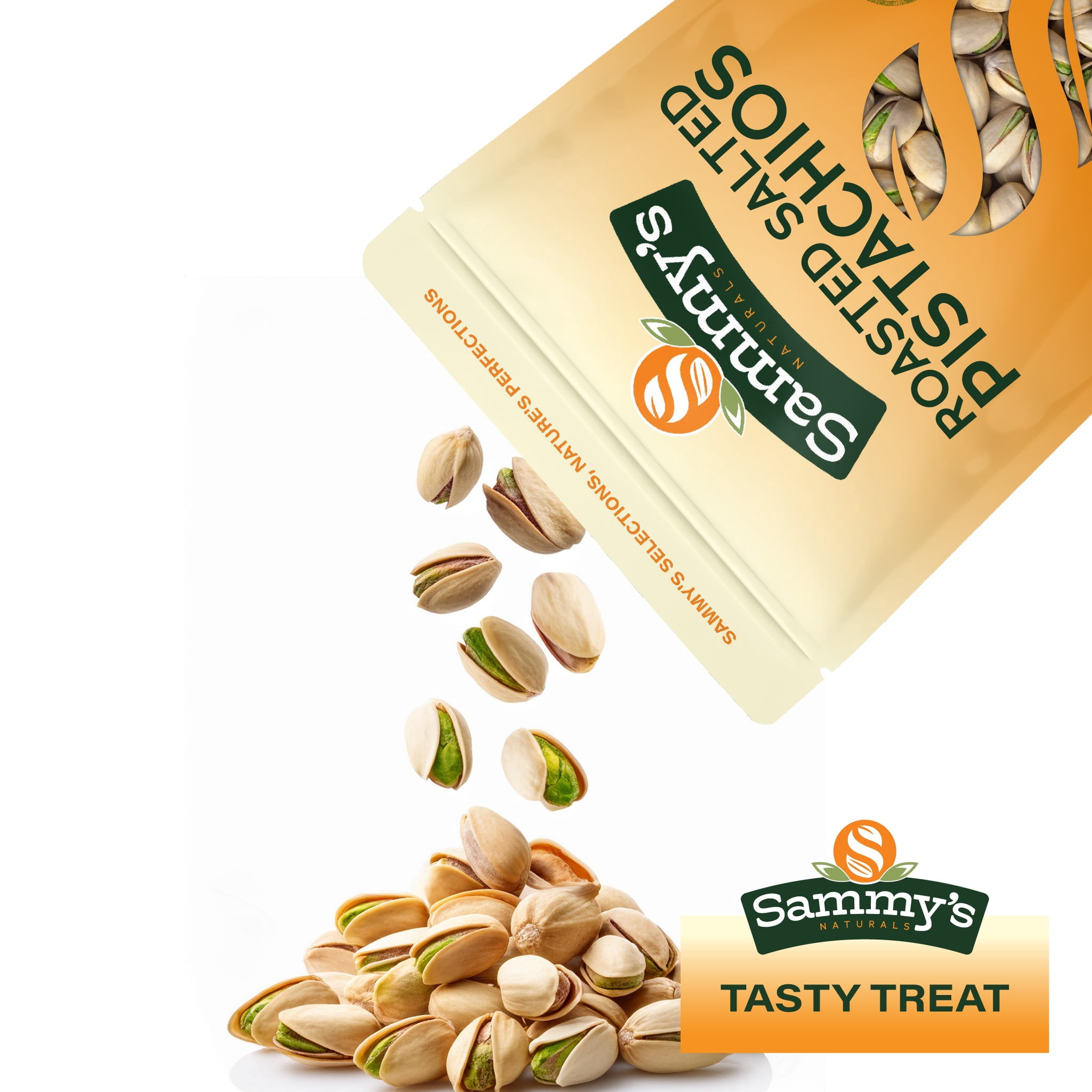Sammys Naturals California Pistachios, Roasted & Salted (32oz - 2 lbs) Kosher