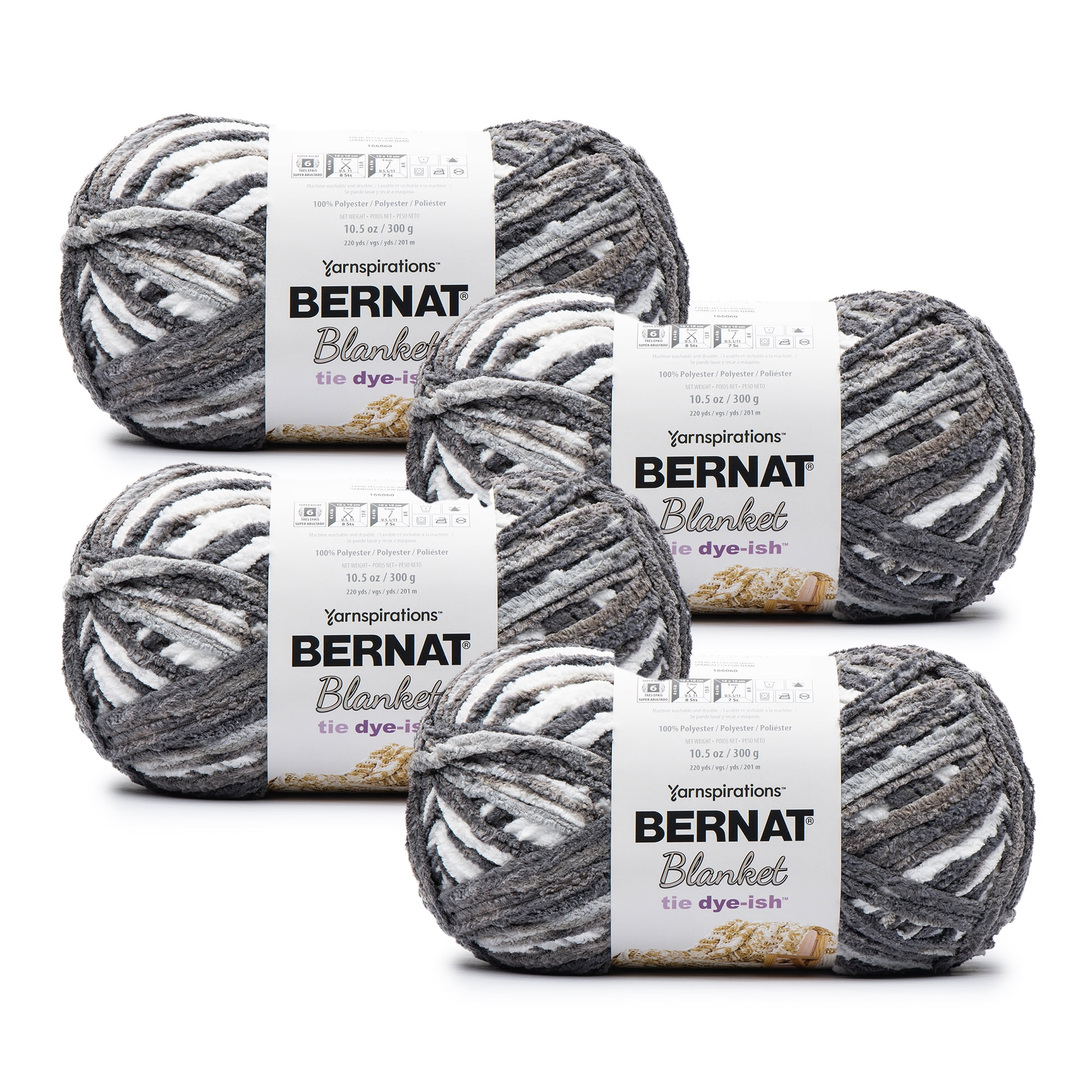 Bernat Blanket Tie Dye ish 6 Super Bulky Polyester Yarn