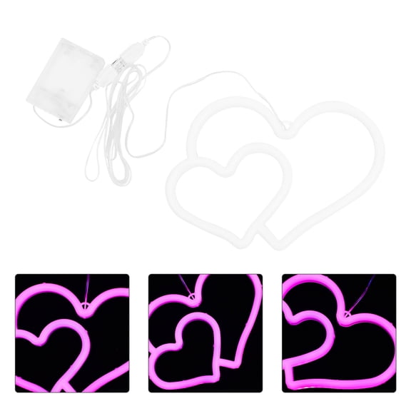 Luxshiny Romantic Neon Light Set for Bedroom Decor, Plastic LED Lights Ideal for Adults’ Room Ambiance