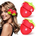 thumbnail image 1 of unbranded 18Pcs Heatless Curling Balls Red Sponge Hair Rollers Strawberry Shape for Overnight Hair Styling, 1 of 7