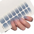 thumbnail image 1 of 16 Pcs Gradient Semi-Cured Gel Nail Strips Kit, Waterproof Adhesive Nail Art Wraps for Easy DIY Manicure, Full Cover Patch for Spring & Summer, 1 of 8