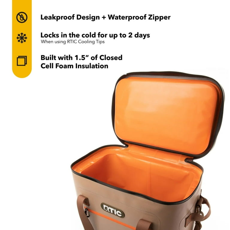 RTIC Extra Large 40 Can Soft Pack Cooler, Waterproof Zipper
