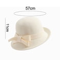 thumbnail image 3 of MEICHEN Women's Winter Elegant Cloche Hat Solid Color Bowler Hat Fall Fashion Soft Bucket Hat 1920s Accessories for Women, 3 of 4