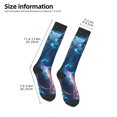 thumbnail image 2 of KLL Crystal Pattern White Horse Print Cool Socks Men's Women's Crew Socks Funny Crazy Novelty Stockings, 2 of 6