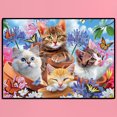 thumbnail image 3 of Gato Punto Cruz DIY Taladro Diamante Pintura Pared Arte Bordado 5D, 3 of 9