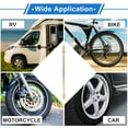 thumbnail image 2 of 1 Juego de Extensión de Válvula de Neumático de Cobre de 180 Grados con Adaptador de Inflación de Válvula de Neumático de Plástico Flexible de 180 mm para Coche, Motocicleta, RV, Camión, Bicicleta, 2 of 6
