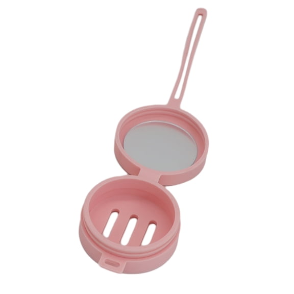 Round Powder Puff Holder Shatterproof Silicone Powder Makeup Puff Case for Travel Beauty Sponge Container