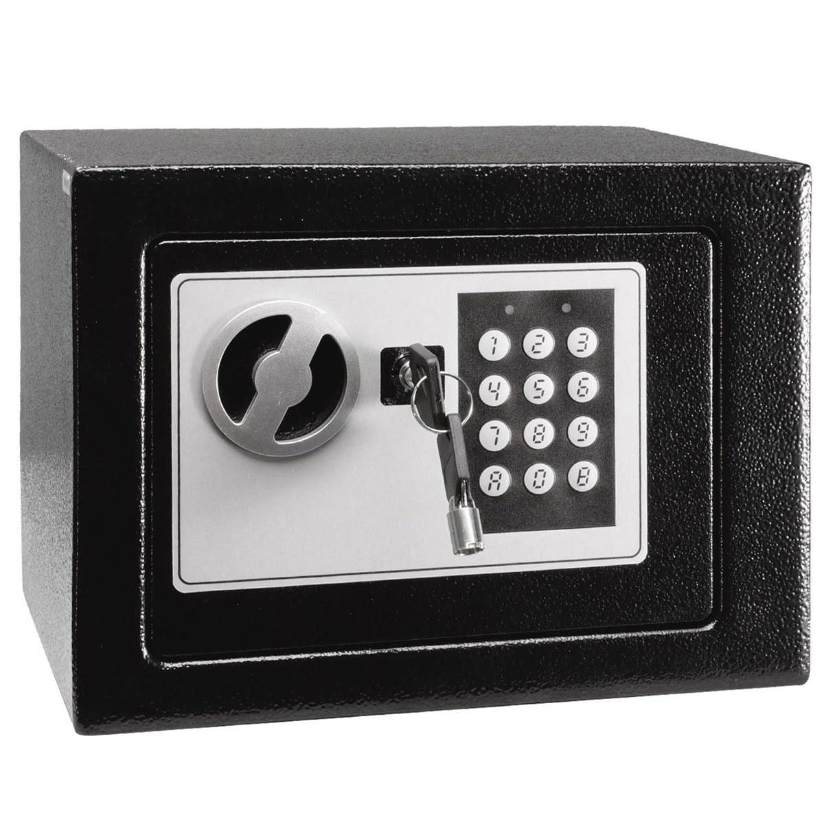 CB15251 Safe Box Small Digital Electronic Keypad with Lock for Home Office Hotel Gun, Black