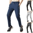 thumbnail image 6 of Tumotour Sports Long Pants For Men Casual Golf Yoga Pants Slim High Stretch Ice Silk Pants With Expandable-Waist Pants Elastic Drawstring Trousers, 6 of 6