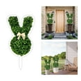 thumbnail image 2 of Artificial Boxwood Bunny Topiary Decorative Greenery for Indoor & Outdoor Easter Decorations, 18 Inches Tall, 2 of 6