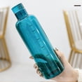 thumbnail image 4 of Botella de agua a prueba de fugas de 500 ml, impresión a escala de tiempo, botella transparente con alto contenido de borosilicato para oficina (transparente) Rojo Verde, 4 of 4