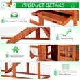 thumbnail image 3 of AECOJOY 123" Large Wooden Chicken Coop Clearance with Nesting Boxes for 6-8 Chickens in Natural Wood, 3 of 9
