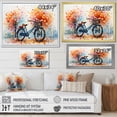 thumbnail image 4 of Designart "Bicycle Harmonious Pedals Painting IV" Transportation Floater Framed Wall Art Print, 4 of 7
