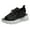 Black, variant on Women's Knit Platform Sports Sandals Lightweight Anti Slip Athletic Running Walking Shoes Breathable Open Toe Lace Up Sneakers
