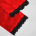 thumbnail image 4 of Women's 4 Piece Soft Satin Pajama Set Sleepwear Red L, 4 of 7