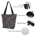 thumbnail image 3 of Bingfone Colorful Excavator Women Shoulder Tote Bags Casual Bag Ladies Shopping Handbag, 3 of 6