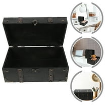 MLINS Decorative Storage Boxes Wooden Storage Box Decorative Keepsake Box 26X15X11.5CM