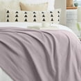 thumbnail image 4 of Great Bay Home Ringspun Cotton Lightweight Warmer Bed Blanket  (Full / Queen (90" x 90"), Lilac), 4 of 6