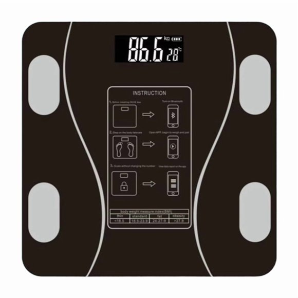 Balance de Graisse Corporelle pour Perte de Poids Balance de Poids Intelligente Spéciale pour Filles Petite Balance Électronique de Graisse Corporelle Noire