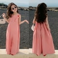 thumbnail image 2 of Kids Girls Wide Leg Jumpsuit Cotton Pink Sleeveless Square Neck One Piece Rompers Long Pant Jumpsuit with Pockets for 3-8 Years, 2 of 9