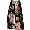 thumbnail image 2 of Juesizh Womens Wide Leg Pants Drawstring Waist Trousers Fashion Loose Printed Loungewear Casual Pants, 2 of 4