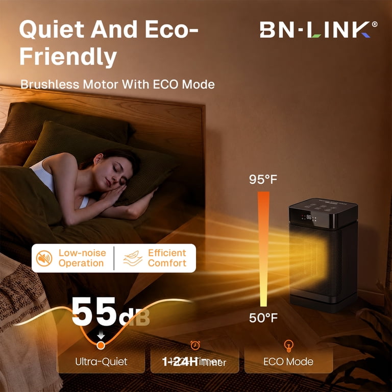 Oscillating Space Heater with Remote, 1500W photo 7