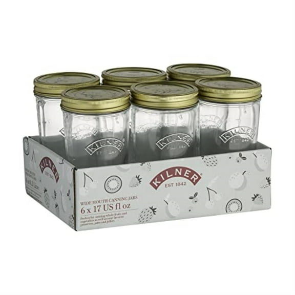 Kilner Wide Mouth Canning Jars (Set of 6) | 17oz