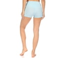 thumbnail image 3 of Crossover Waist Sports Biker Shorts With Pockets - Aqua Space Dye, 3 of 5