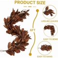 thumbnail image 2 of 2025 NEW Brown Magnolia Fall Garland 6Ft Artificial Garland with Pinecones, Indoor Outdoor Fall Decor for Home, Autumn Mantel Garland, Thanksgiving Decorations & More(1PCS), 2 of 9