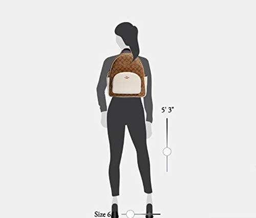 Coach Women's Court Backpack In Signature Canvas (Khaki - Chalk)
