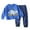 Blue B, variant on Bovxnpu Boys Girls Outfits Set 2 Piece Loungewear Set, Boys Long Sleeve Shirt and Pants Set for Toddlers Girls Fall Clothes Home Clothes 5 Years