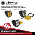 thumbnail image 5 of Baja Design 668415 3 in. Interchangeable Square Amber Plastic Wide Cornering Beam Tail Light Lens for Squadron Pro-Sport, 5 of 6