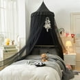 thumbnail image 6 of Bed Canopy for Girls,Princess Round Dome Dreamy Mosquito Net Bedding Girls Room Castle Play Tent Hanging House Decor Reading Nook Canopies (Black/Black), 6 of 13
