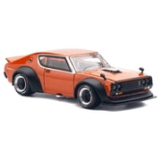 Skyline GT-R V8 Drift Kenmeri RHD (Right Hand Drive) Orange Metallic 1/64 Die Cast Model Car by Pop Race