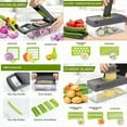 thumbnail image 6 of Vegetable Cutter Multifunctional Kitchen Tool, 5-in-1 Food Chopper for Tomato Carrot Cheese Onion, Handheld Slicer Dicer Grater, 6 of 8