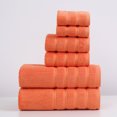 thumbnail image 1 of Xiao Hua 2 toallas de mano de algodón puro para baño, multiusos: para gimnasio, ducha, deportes, etc. Resiste diversas situaciones sin esfuerzo. 35 x 75 cm (naranja)., 1 of 5