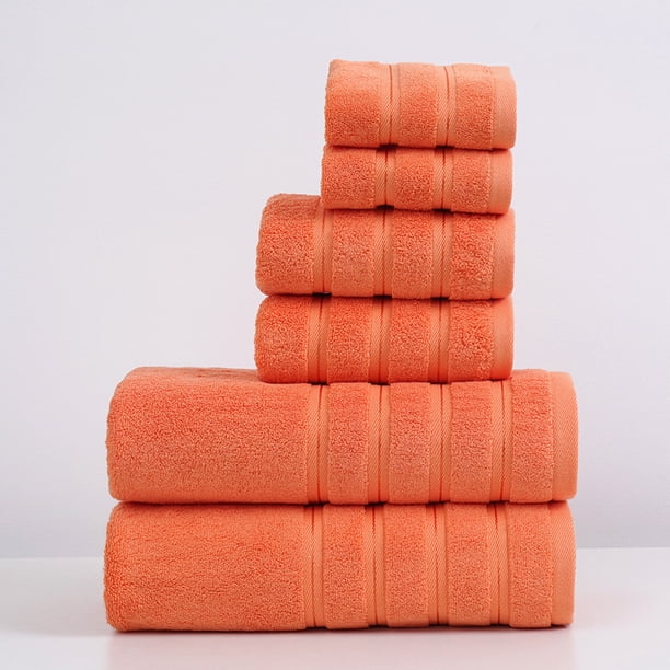 Xiao Hua 2 toallas de mano de algodón puro para baño, multiusos: para gimnasio, ducha, deportes, etc. Resiste diversas situaciones sin esfuerzo. 35 x 75 cm (naranja).