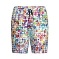 thumbnail image 4 of Naloa Colorful Watercolor Dots Men's Short Pajama Pants, Lounge Comfort Shorts with Elasticized Waistband and Side Pockets - XX-Large, 4 of 9