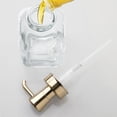 thumbnail image 5 of mDesign Square Glass Refillable Soap Dispenser Pump, 2 Pack - Clear/Soft Brass, 5 of 7