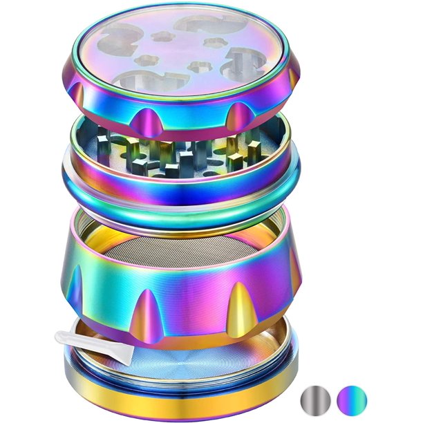 molinillo, molinillo 4 en 1, molinillo de especias grande, molinillo de aleación de zinc, molinillo de especias secas, molinillo premium con tapa magnética, molinillo frío para especias y té Levamdar WMZL-869-3