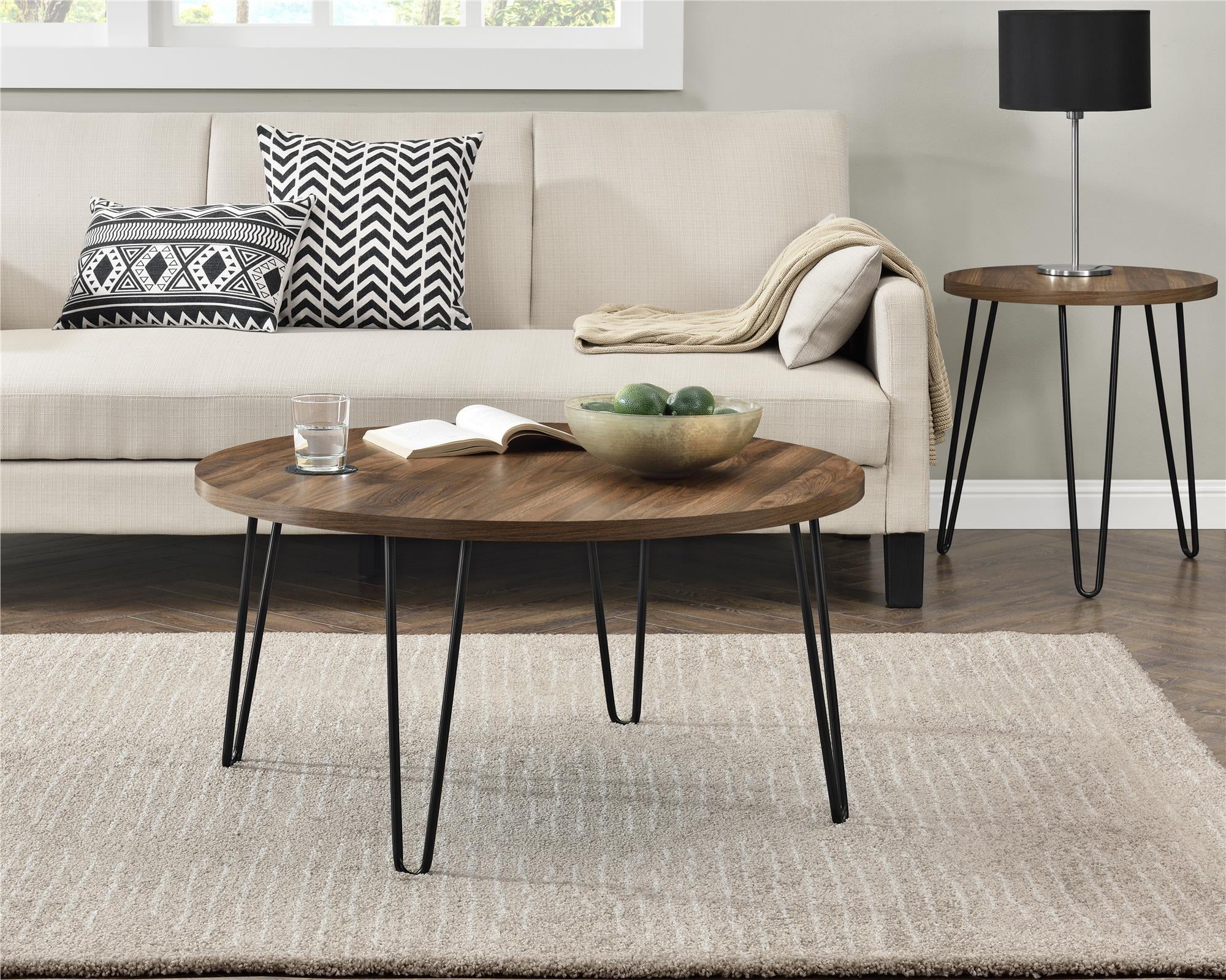 Ameriwood Home Owen Retro Round Coffee Table