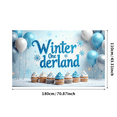 thumbnail image 3 of LUUFILx Winter Wonderland Birthday Backdrop Banner Background for Party Supplies Snowflake Decorations Photography Props Baby Showers Anniversary, 3 of 8