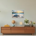 thumbnail image 5 of ZHONGYUTONG Sea Turtle Canvas Wall Art Turtle Bathroom Wall Decor Coastal Beach Pictures Ocean Animal Artwork Lighthouse Painting for Home Decor Framed (16.00" x 24.00"), 5 of 5