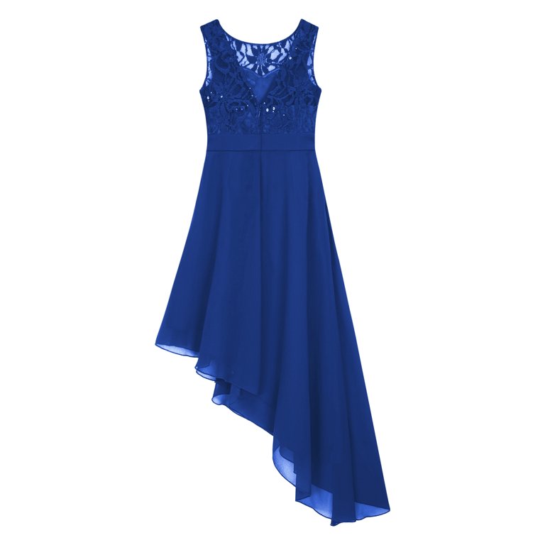 chinese dress ladies Royal Blue Tulle Lace Appliques A Line Prom Dresses, PL538 main image 0
