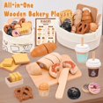 thumbnail image 3 of Juego de juguetes de comida simulada SuperGFS de Wooden Bakery Playset con bolsa, 3 of 7