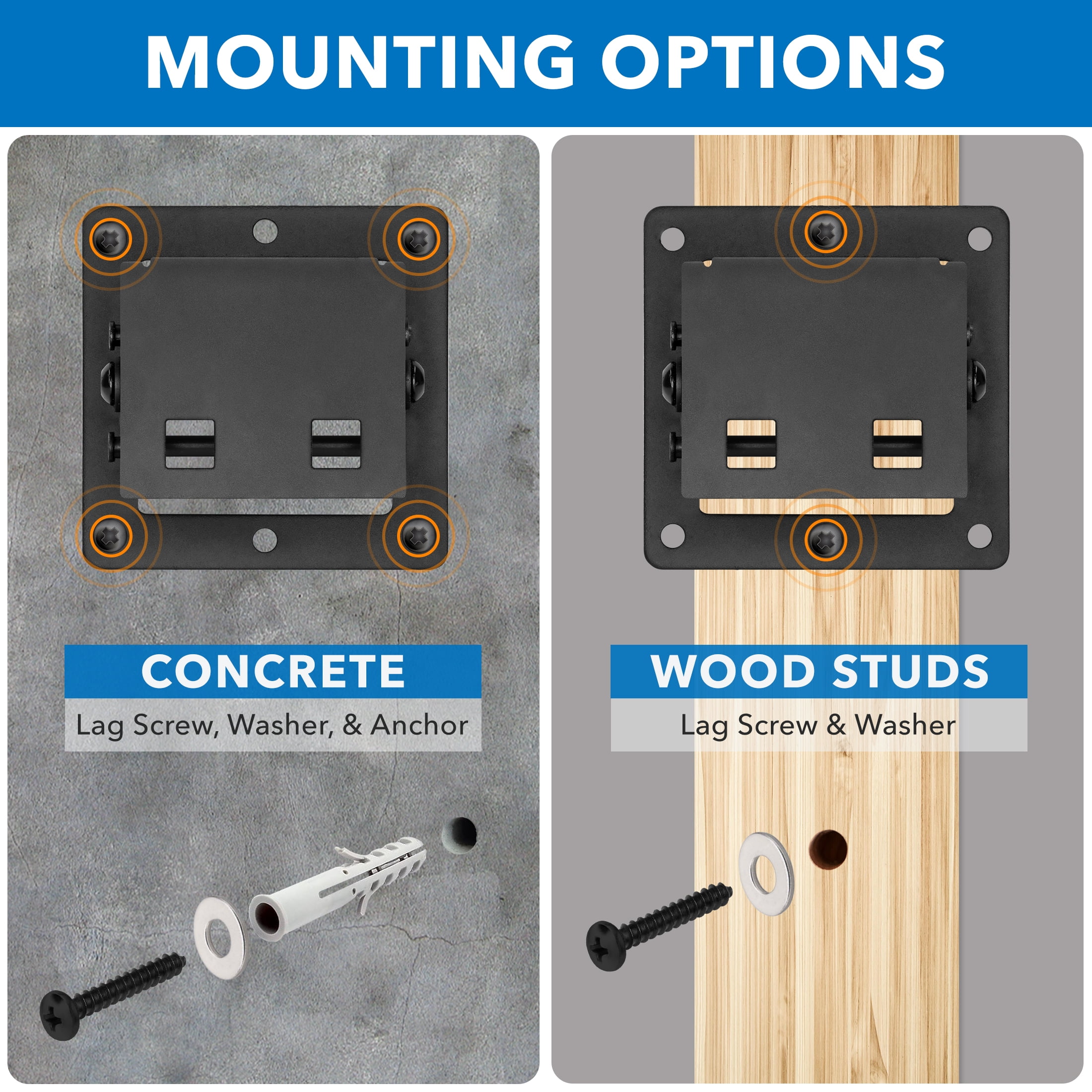 Mount-It! Tilting TV Wall Mount, Fits 13"-32" TV's,  Capacity 30 lbs.. Low Profile Bracket