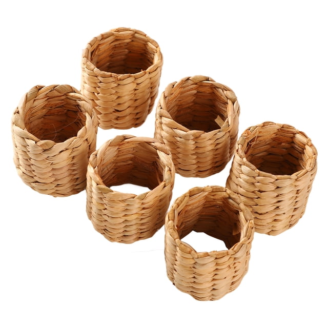 Anillos para servilletas de mesa, 6 piezas Anillos para servilletas tejidos Anillos para servilletas rústicos Anillos para servilletas Rendimiento impulsado