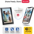 thumbnail image 6 of Digital Picture Frame, 10.1 inch Frameo Digital Frame WiFi, 1280*800 IPS  Touchscreen, 32GB Storage,  Share Pictures Video,  Photo Frame , Gifts for Mom, House Warming, Black, 6 of 6