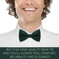 thumbnail image 5 of Men's Classic Pre-Tied Bow Tie Formal Solid Tuxedo, by Bow Tie House (Large, Dark Green), 5 of 5