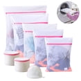 thumbnail image 2 of Juego de 7 piezas de bolsa de lavandería de malla grande reutilizable, bolsa delicada para lavadora, bolsa organizadora de almacenamiento de viaje para lencería, calcetín, ropa Ormromra 2035364-2, 2 of 8